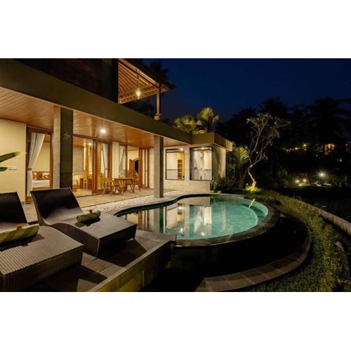 sunrise villa in the middle of rice field