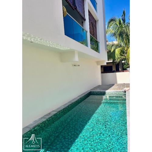 Sunset Apt moderne à 2 min de la plage, clim, piscine