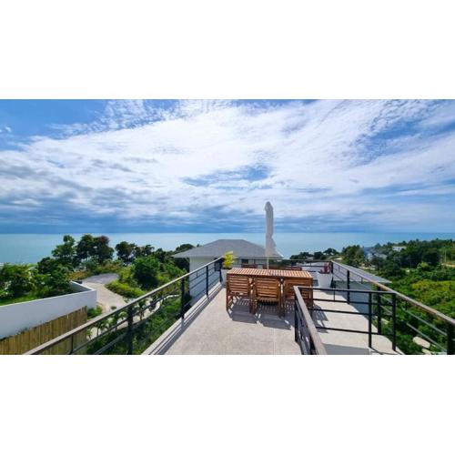 Sunset villa rooftop with pool 180 Seaview