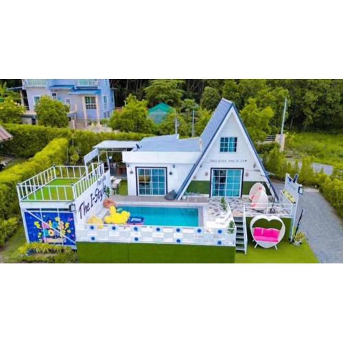 The I-style pool villa