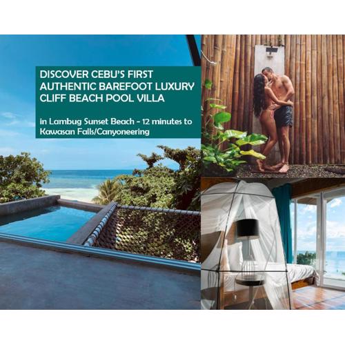 The Verge Cebu Beachfront King Bed Pool Villa - 12 Minutes to Kawasan Falls Canyoneering