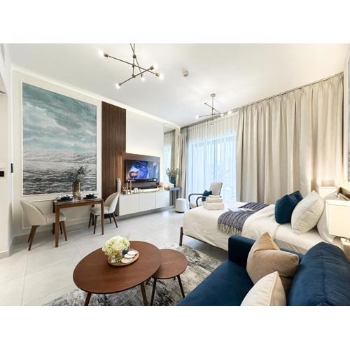 Trophy - Santorini Studio BurjKhalifa & Canal Views Sofa Bed