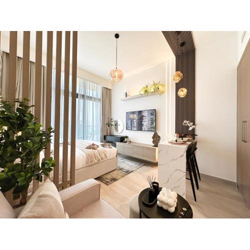 Trophy Modern Marvel Cozy Studio with Smart Features in Azizi Riviera