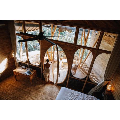 Tropical Bali Bamboo Villa - 7 Minutes from Canggu