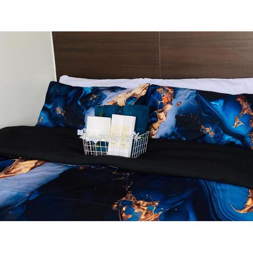 Tropical Chic Escape With City lights View- Modern Scandi