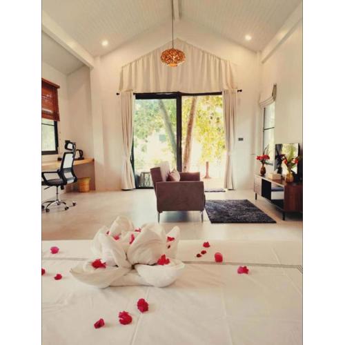 Tropical Crystal Villa with Terrace Kitchen