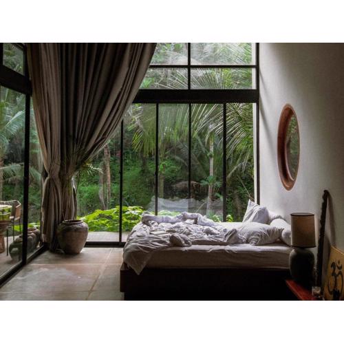 Ubud zen river house, secluded tranquil retreat in nature