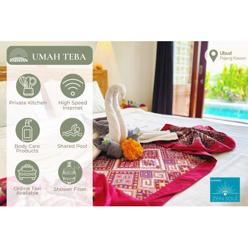 Umah Teba Villas - Rice Field View Private Haven w Shared Pool, 2Km to Central Ubud