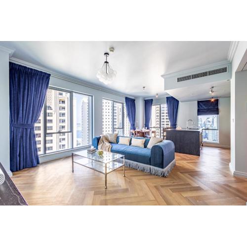 Unique JBR Gem - Full Sea View - Designer's Choice - 5 min walk from JBR Beach