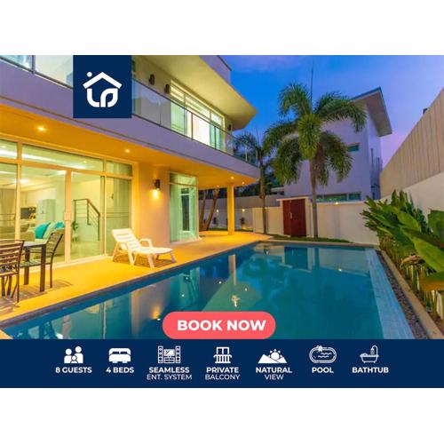 V129 Walking To Award winning Naiharn Beach 4BR