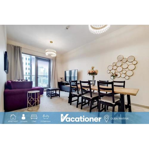 Vacationer I Sparkle 1 Bedroom I Marina Views I Steps away from Beach I Gym, Pool, Parking & Wi-Fi