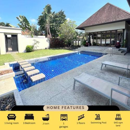 Villa Mandaya - Calm 3 bedrooms villa with pool