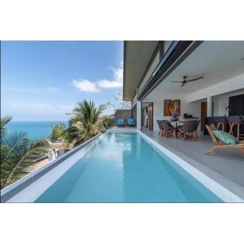 Villa Moana Panoramic Sunrise Ocean View 3BR Samui