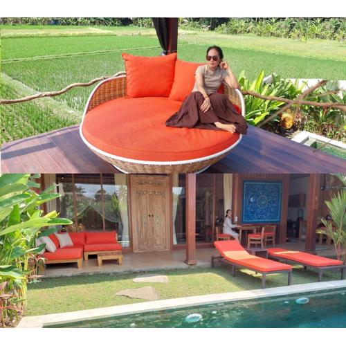 Wonderful private villa with pool with beautiful views of the rice fields