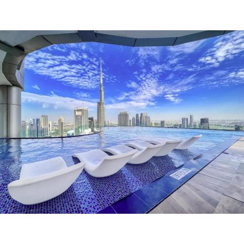 WonderfulStay at Paramount - Highest Infinity Pool - Burj Khalifa View - Brand New Luxury Apartments