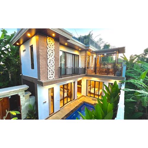 Yasana Jineng Villa 2 Modern 3 BR Villa with Balcony, Rooftop & New Ameneties